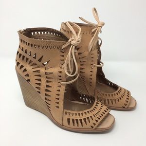 Jeffrey Campbell “Rodillo-Hi” Cutout Wedge Sandals